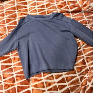 Blue aerie cropped crewneck